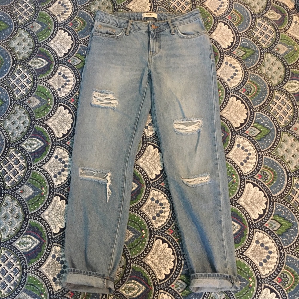 Distressed Mom Jeans